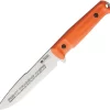 Kizlyar Alpha/Delta Trainer Fixed Unsharpened Blade Orange Handle Knife 0162