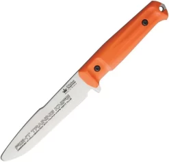 Kizlyar Alpha/Delta Trainer Fixed Unsharpened Blade Orange Handle Knife 0162