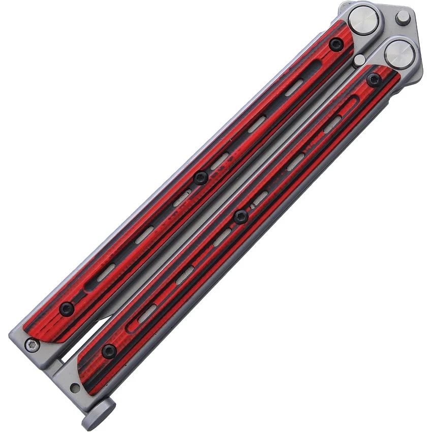 Bradley Kimura Red And Black Butterfly Balisong Knife 904 - Image 2