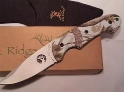 Elk Ridge Camo Fixed 8" Knife Snow Blind - 046CA