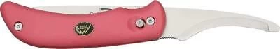 Outdoor Edge Pink SwingBabe Stainless Hunting Game Folding Knife SP30N - Image 2