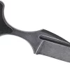 Bastinelli Creations Innocent Dark Stonewash Bohler N690 Push Dagger Fixed Knife 208DS