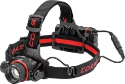Coast HL8R Rechargeable Metal Casing With Hardhat Clip Black & Red Adjustable Headlamp 800 Lumens 21343