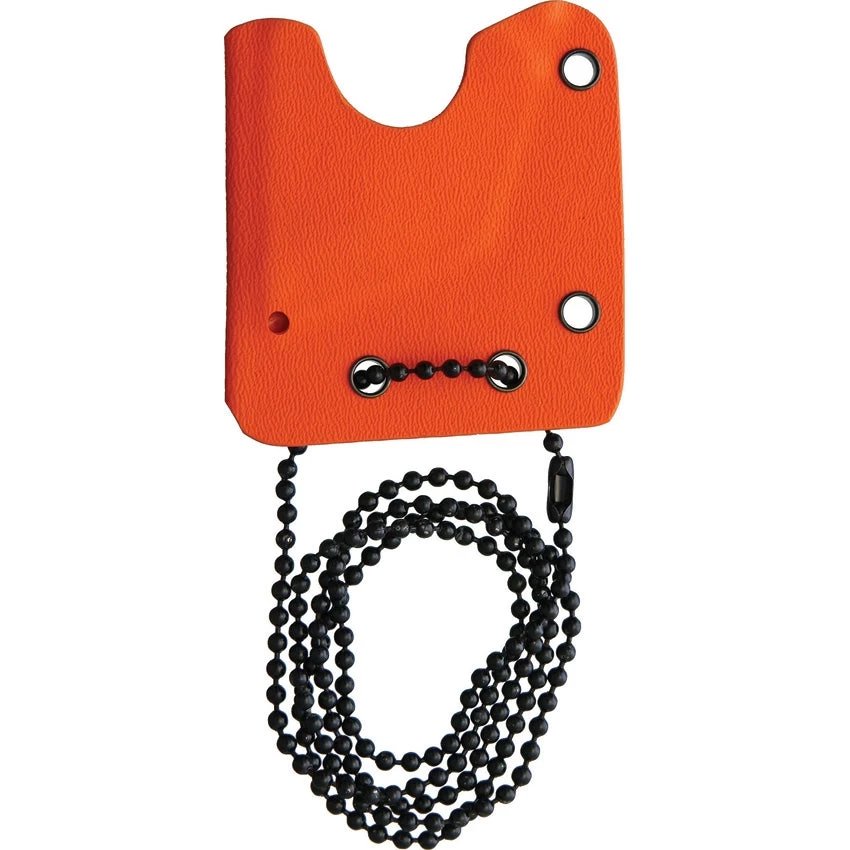 Real Steel Black Cat Orange G10 4" Fixed Tanto Blackwash Neck Knife 3123 - Image 2