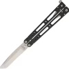 Bear & Son Bear Song IV Black Aluminum Handle Stainless Balisong Knife 410AIBKAP