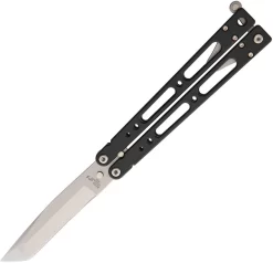 Bear & Son Bear Song IV Black Aluminum Handle Stainless Balisong Knife 410AIBKAP