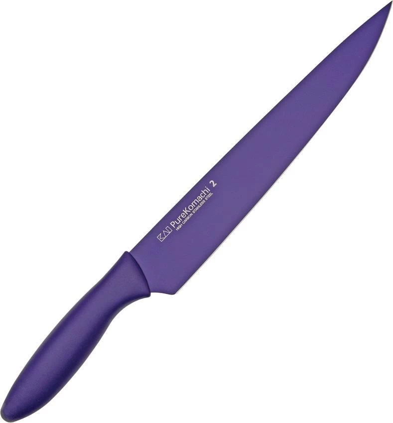 Kershaw 9" Deep Purple Pure Komachi 2 Kitchen Fixed Blade Slicing Knife EDC 5067 - Image 2
