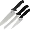 Kershaw Emerson 3pc Fixed Stainless Bread Chefs Knife Kitchen Cook Set 6100