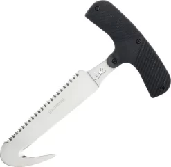 Browning 6" Stainless Fixed Bone Saw Guthook Blade Black Handle Game Reaper 926