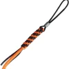 WE KNIFE Co Black & Orange Paracord Knife Lanyard W/ Anodized Titanium Bead A01C