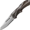 SCHRADE Mini M.A.G.I.C Assist Open Brown AUS-8 Serrated Folding Blade Knife A7SMBRS