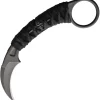 Bastinelli Creations PiKa Black Bohler N690 Fixed Blade Karambit Knife 202BM