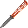 Bear & Son Butterfly Orange Stonewash Knife (Balisong) 117orsw