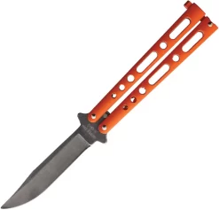 Bear & Son Butterfly Orange Stonewash Knife (Balisong) 117orsw