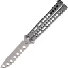 Bear Ops Bear Song VIII Balisong Trainer Gray Stainless Blunt Tip Butterfly Knife 821SSS