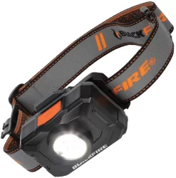 BlackFire Rechargeable Grey & Orange Water Resistant Headlamp BBM6414