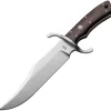 Boker Bowie Fixed Blade Knife Oak Wood Bohler N690 Stainless W/ Sheath 121547