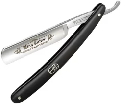 Boker King Cutter Straight Black High Carbon Folding Razor GERMANY 140524
