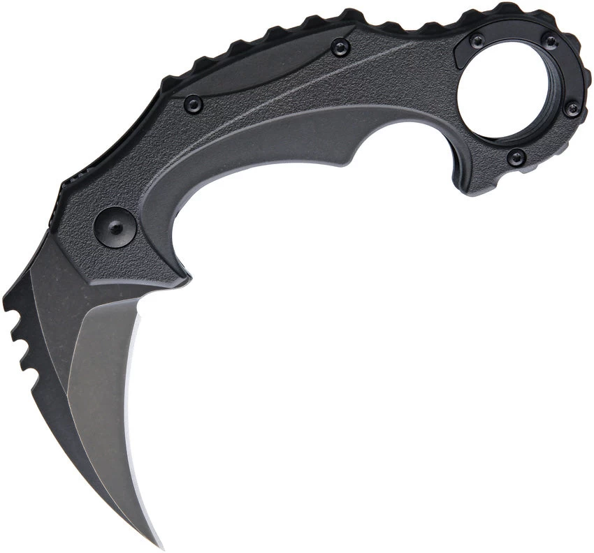 Brous Blades Enforcer Imported Linerlock Acid Stonewash Karambit Folding Knife M001a