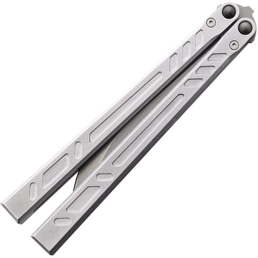 Bladerunners Systems Channel Balisong Gray Aluminum 154CM Butterfly Knife 011 - Image 2