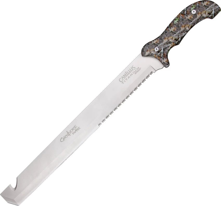Camillus Carnivore Maxx Camo 440 Stainless Machete W/ Black Sheath 19115