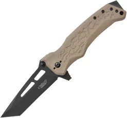 Camillus GB 8 Linerlock A/O Brown GRN Folding AUS-8 Pocket Knife 19242