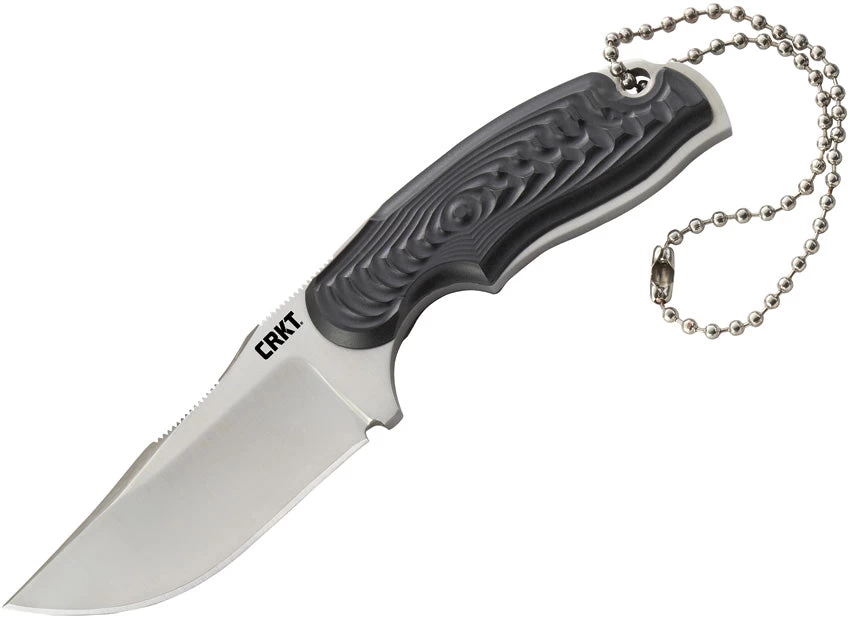 CRKT Civet Fixed Bowie Blade Black GRN Handle Neck Knife With Kydex Sheath 2805