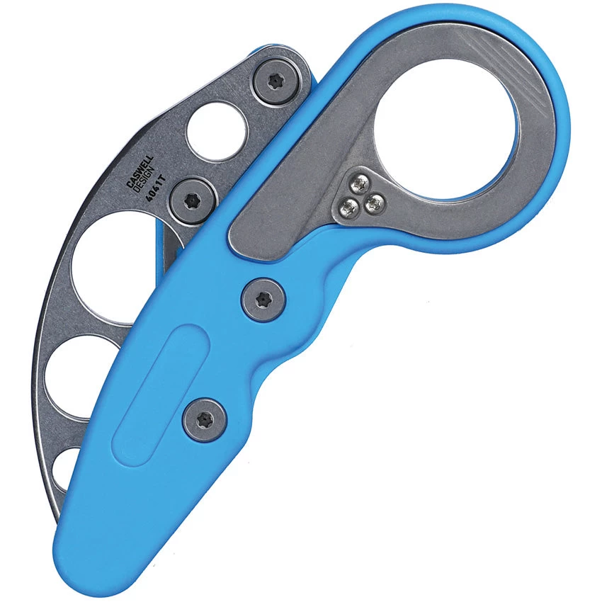 CRKT Provoke Kinematic Blue Karambit Training Folding Stainless Knife 4041T - Image 3