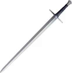 Cold Steel Hand & A Half Fixed Carbon Steel Blade BLK Leather Handle Sword 88HNH