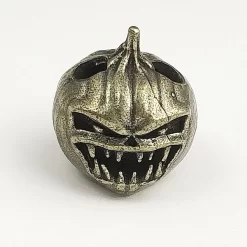 Coeburn Tool White & Brass Pumpkin Lanyard Knife Bead Accessory 512PB