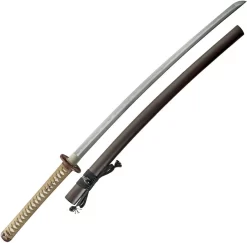 Dragon King Fletching Katana Gold Cord Wrapped Steel Sword W/ Scabbard 35320