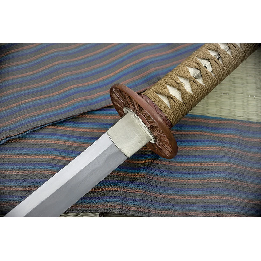 Dragon King Fletching Katana Gold Cord Wrapped Steel Sword W/ Scabbard 35320 - Image 3