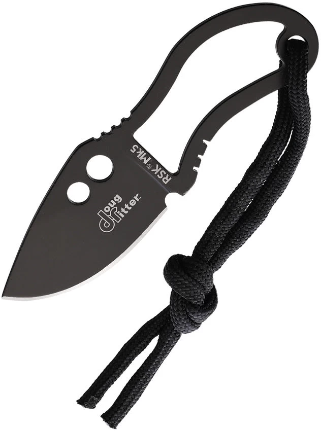 Doug Ritter RSK Neck Knife Fixed Blade Black + Sheath Mk5k
