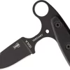 ESEE Tertiary Black G10 1095HC Clip Point Push Dagger W/ Sheath TERTIARY