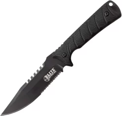 Elite Tactical Bowie Black Synthetic Stainless Steel Fixed Blade Knife FIX005BKS