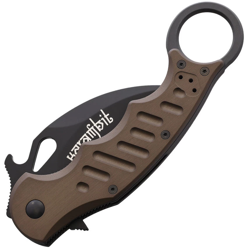 Fox Karambit Linerlock Brown Titanium Folding Bohler N690 Pocket Knife 478BR - Image 2