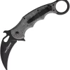 Fox Karambit Black Linen Micarta Linerlock Black N690 Folding Knife 479mib
