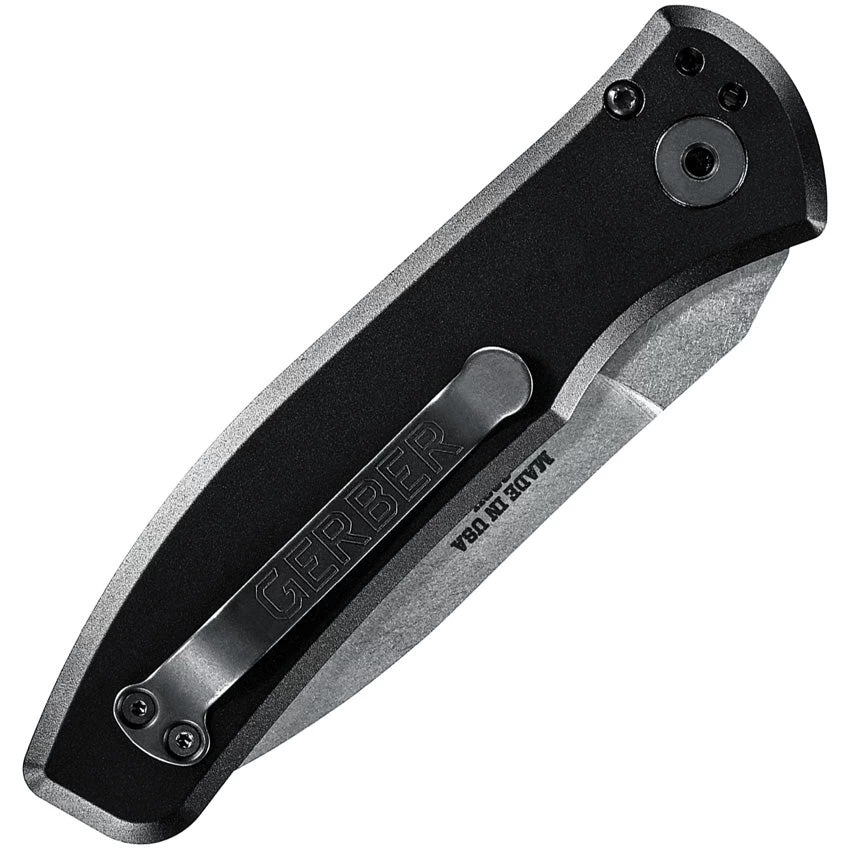 Gerber Automatic Empower Knife Plunge Lock Black Aluminum CPM-S30V Blade 1323 - Image 2