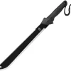 Gerber Gator Machete Black Rubber Carbon Steel Fixed Blade Knife 2447
