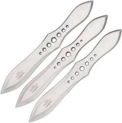 GIL HIBBEN Competition Thrower 3pc Set Throwing Knives W/ Leather Sheath 2034