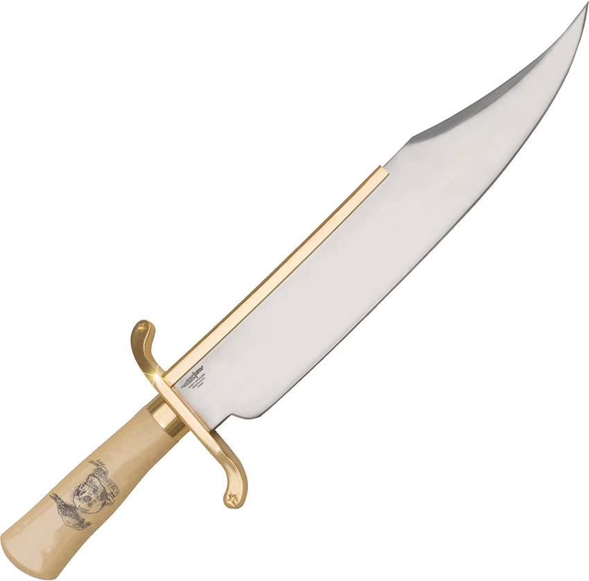 GIL HIBBEN 14" Expendables Bowie Fixed Blade Knife Synthetic Bone Artwork 5017