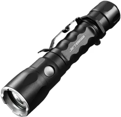 JETBeam IM CREE XP-L HI LED Black Aluminum Rechargeable Flashlight W/ Clip 1M
