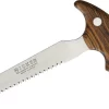 Joker Bocote Wood Handle Fixed Serrated Stainless 5.75" Saw W/ Belt Sheath RCB95