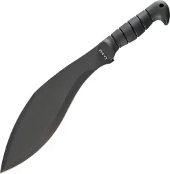 Ka-Bar Machete Kukri Black Handle 1085 Carbon Steel 17" Fixed Blade Knife 1249