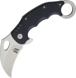 Komoran Karambit Linerlock Black G10 Handle Finger Ring Folding Knife 019