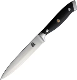 Komoran Kitchen Utility Black Handle Fixed Blade Knife 031