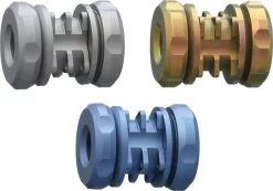 Bestech Knives Set Of 3 Bestechman Titanium Blue Silver & Gold Knife Accessory Beads M01S