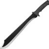 SCHRADE 20" Sawback Stainless Clip Pt MACHETE W/ TPR Black Handle MACH2CP