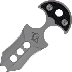 Mantis Privateer Boot One Piece 440V Stainless Black Push Dagger Knife W/ Sheath BK1B