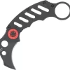 Mantis Cinq 1 Karambit Black/ Red Folding Pocket Knife Stainless Blade MK1